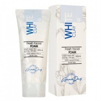 Grace Day White Clay Fresh Facial Foam - Пенка для умывания с белой глиной